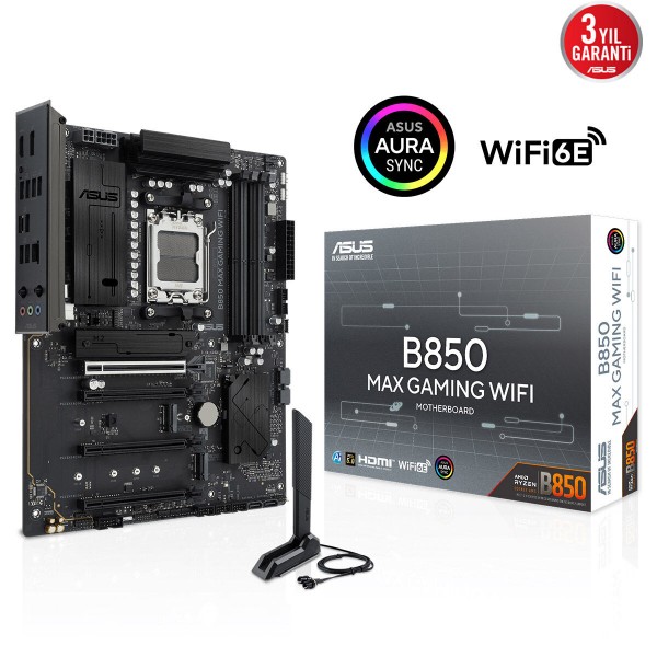ASUS B850 MAX GAMING WIFI6E DDR5 HDMI DP PCIE 5.0 AM5 ATX